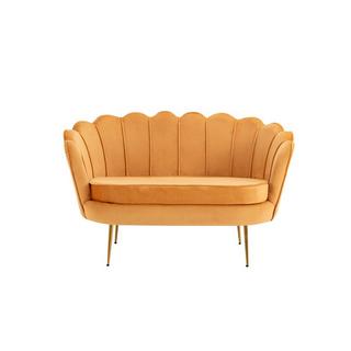 PASCAL MORABITO Couchgarnitur Muschel 2+1 - Samt - Senfgelb - DANDELION  