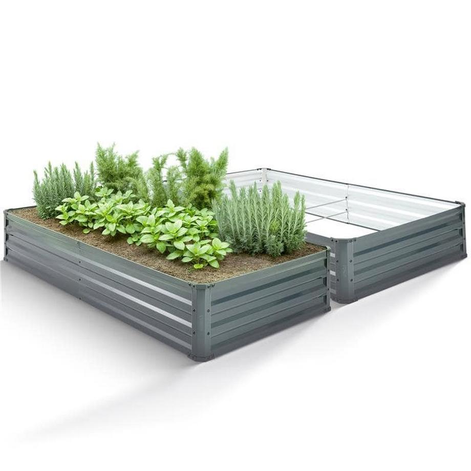 Arebos Metall Hochbeet Gartenbeet Pflanzbeet Rostfrei  