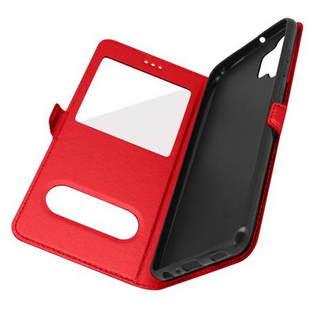 Avizar  Doppelfenster Cover Samsung A32 Rot 