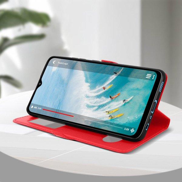 Avizar  Étui Fenêtre Samsung Galaxy A32 4G Rouge 