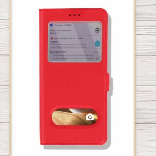 Avizar  Doppelfenster Cover Samsung A32 Rot 