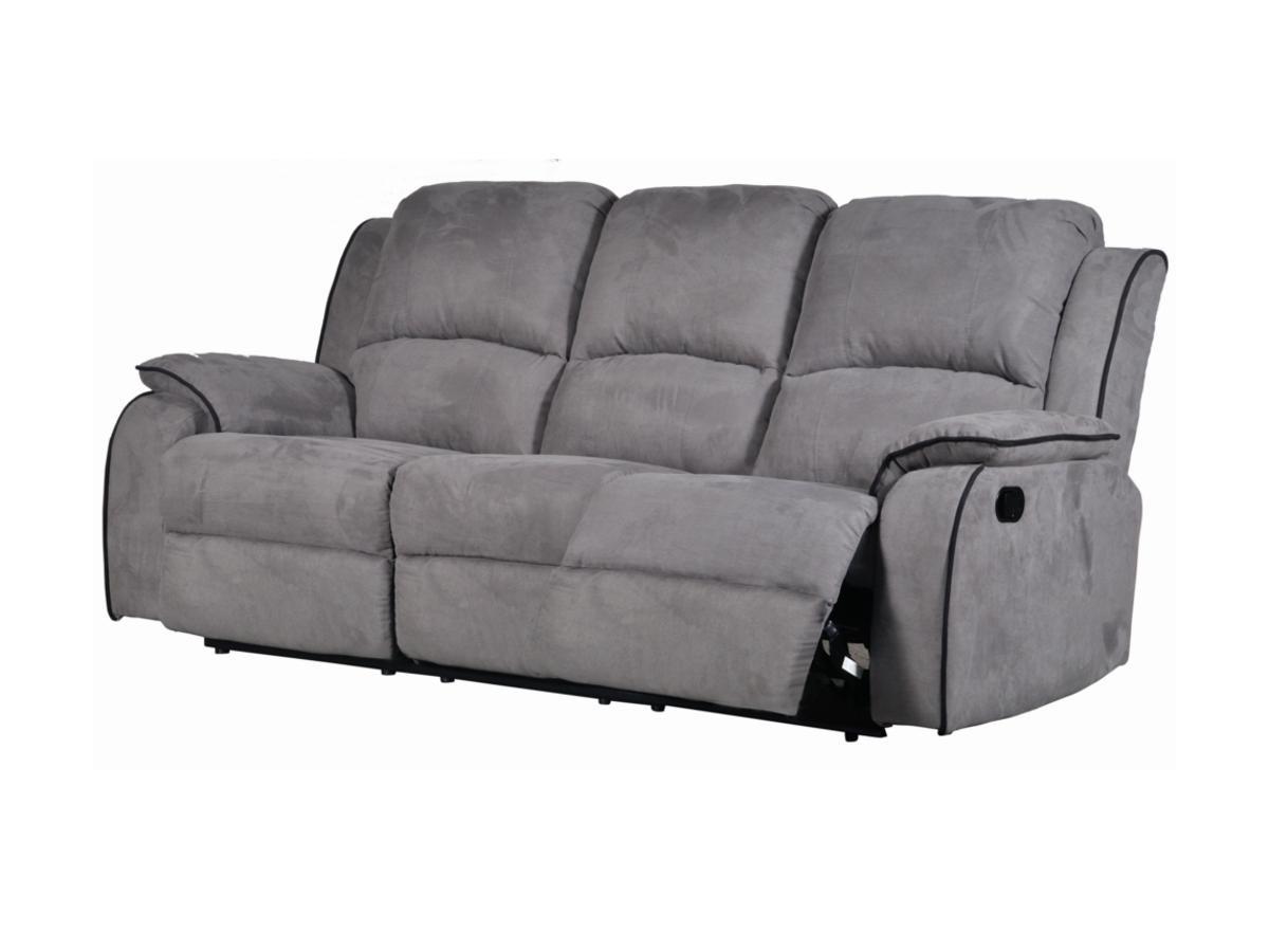 Vente-unique Relaxsofa Microfaser 3Sitzer HERNANI  