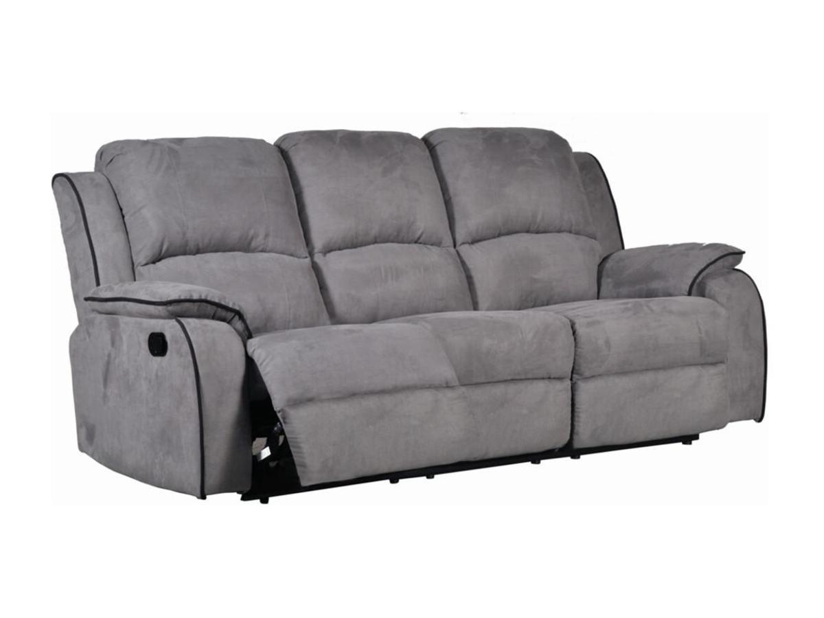 Vente-unique Relaxsofa Microfaser 3Sitzer HERNANI  