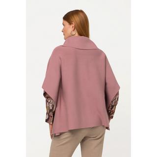 Ulla Popken  Poncho-Pullover, Oversized, Rollkragen, ärmellos 