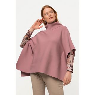 Ulla Popken  Poncho-Pullover, Oversized, Rollkragen, ärmellos 