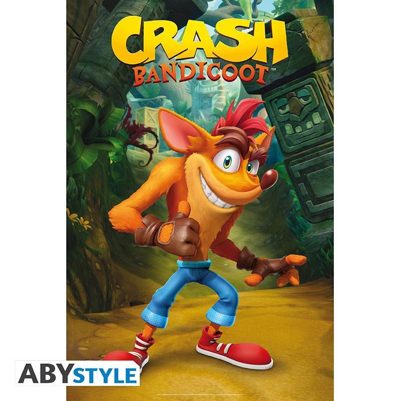 Abystyle Poster - Roulé et filmé - Crash Brandicoot - Crash "Classique"  