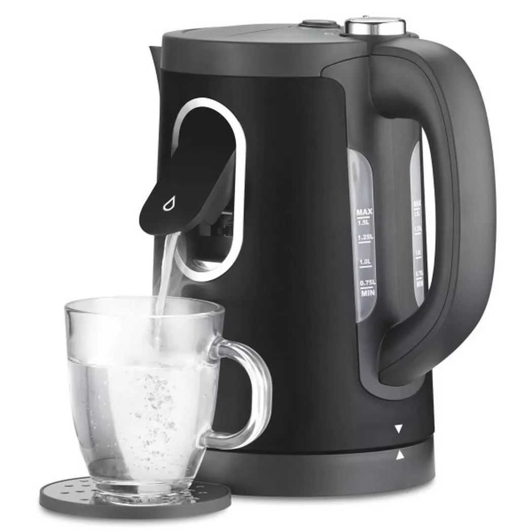 Trisa – Wasserkocher 2-in-1 Perfect Cup, Schwarz, 1.5L