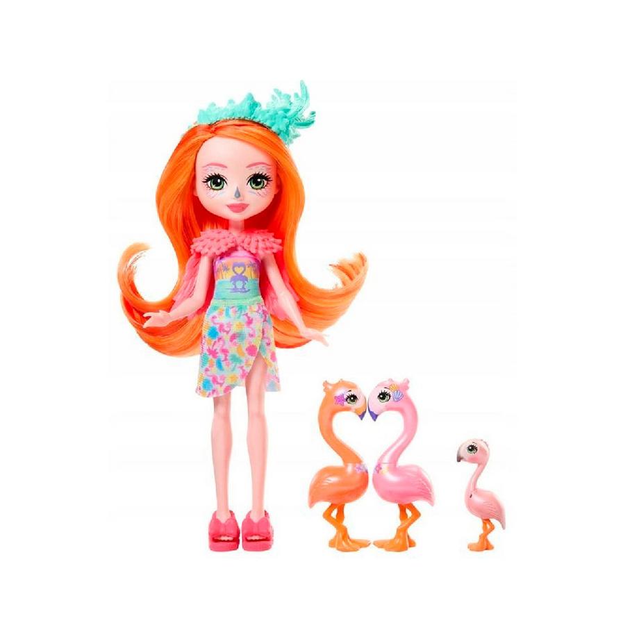 Mattel  Mattel Enchantimals Puppe Die Flamingo-Familie Florinda 