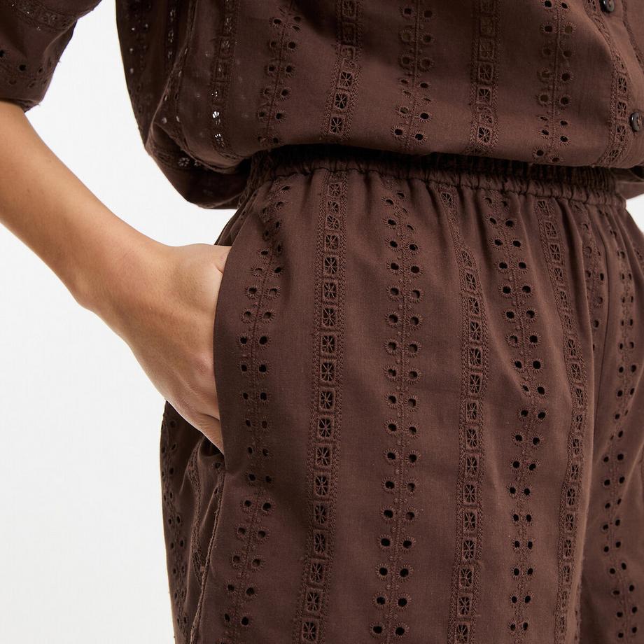 La Redoute Collections Short en broderie anglaise à taille élastiquée  