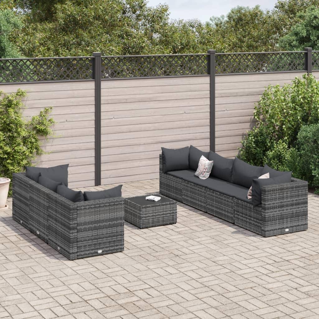 VidaXL set salotto da giardino Polirattan  