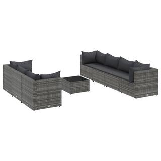 VidaXL set salotto da giardino Polirattan  