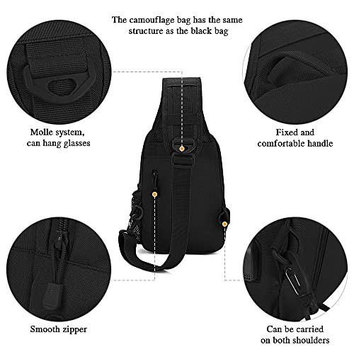 Only-bags.store Sac de poitrine tactique militaire à bandoulière  