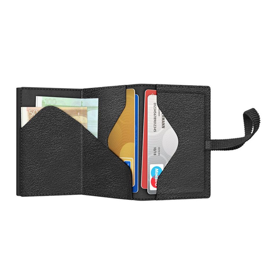 Tru Virtu Click & Slide Strap Cross Nappa Wallet Schwarz  