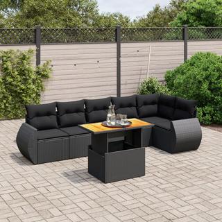 VidaXL set divano da giardino Polirattan  