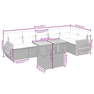 VidaXL Garten sofagarnitur poly-rattan  