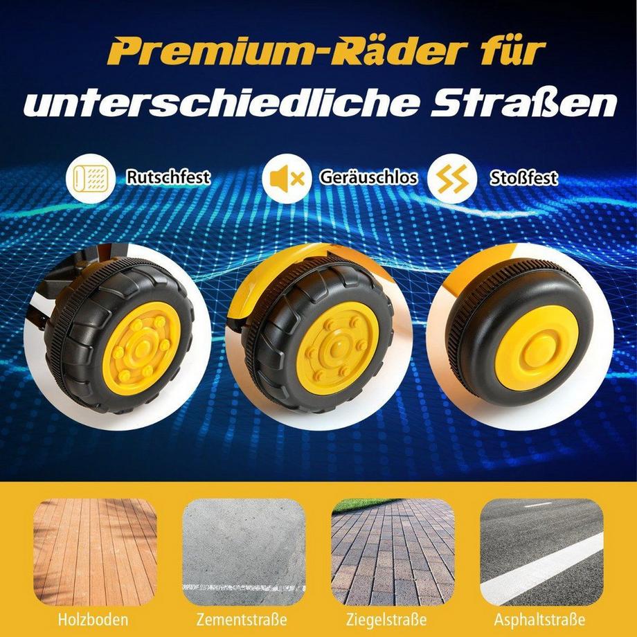 Northix  2 in 1 Kinder Elektrotraktor mit Anhänger & Fernbedienung Elektrisches Spielzeugauto 