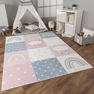 Paco Home Tapis arc-en-ciel de la chambre des enfants  