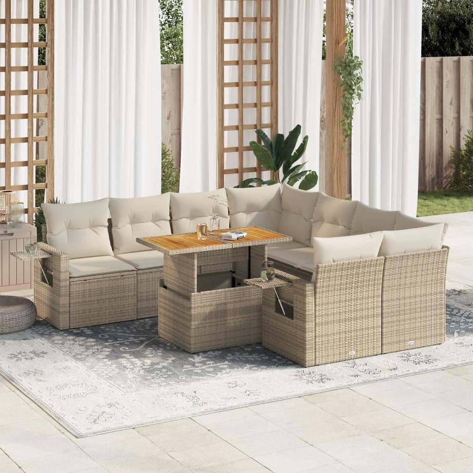 VidaXL Ensemble de canapés de jardin rotin synthétique  