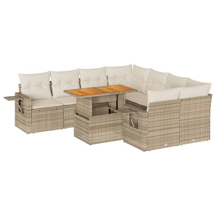 Ensemble de canapés de jardin rotin synthétique