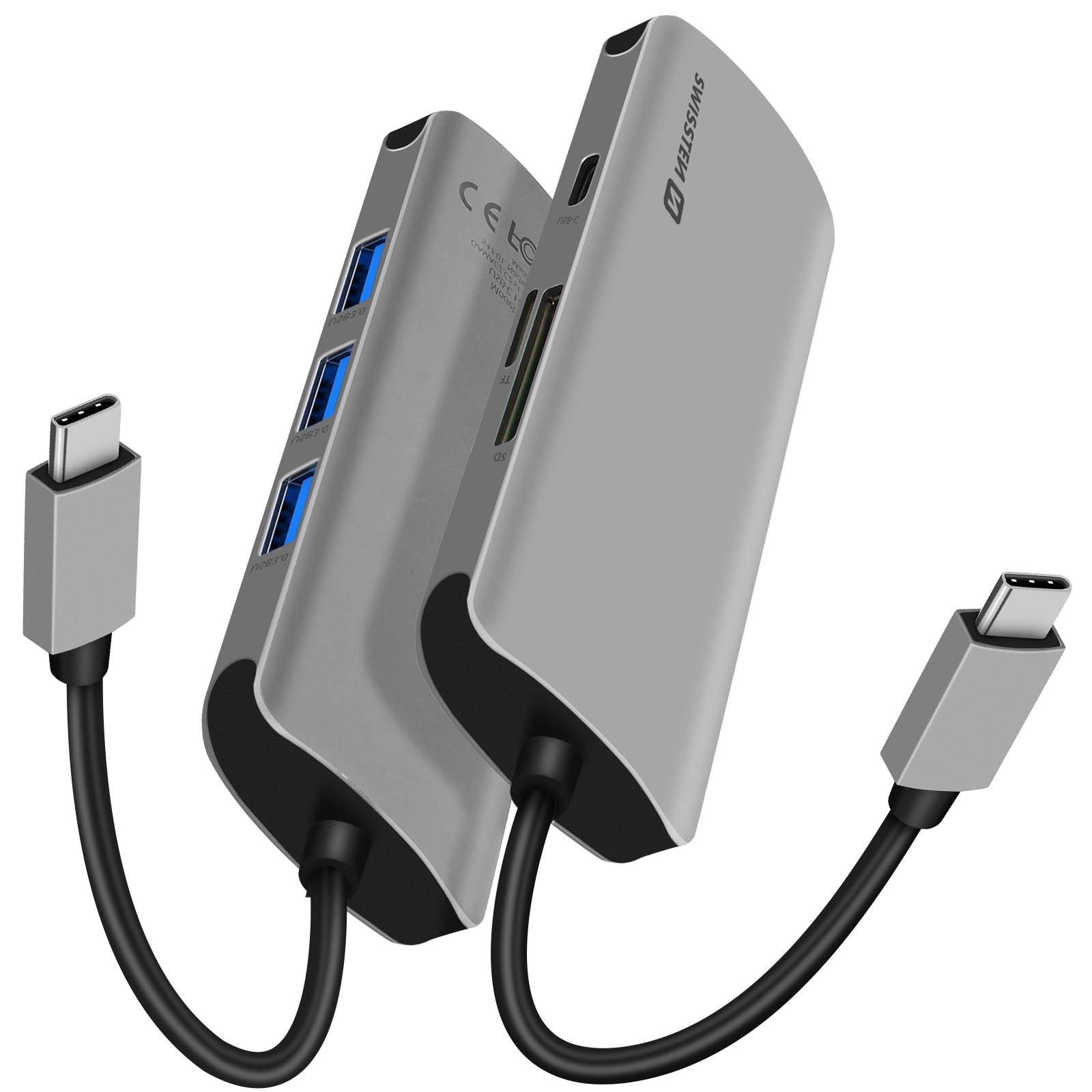 SWISSTEN  HUB USB-C Adaptateur 6 en 1 Swissten 