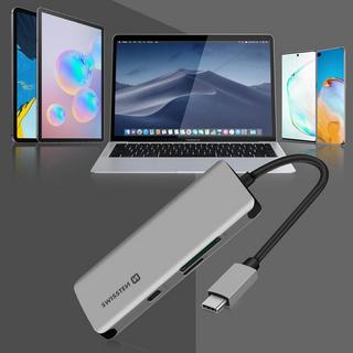 SWISSTEN  6-in-1 USB-C Hub by Swissten Grau 