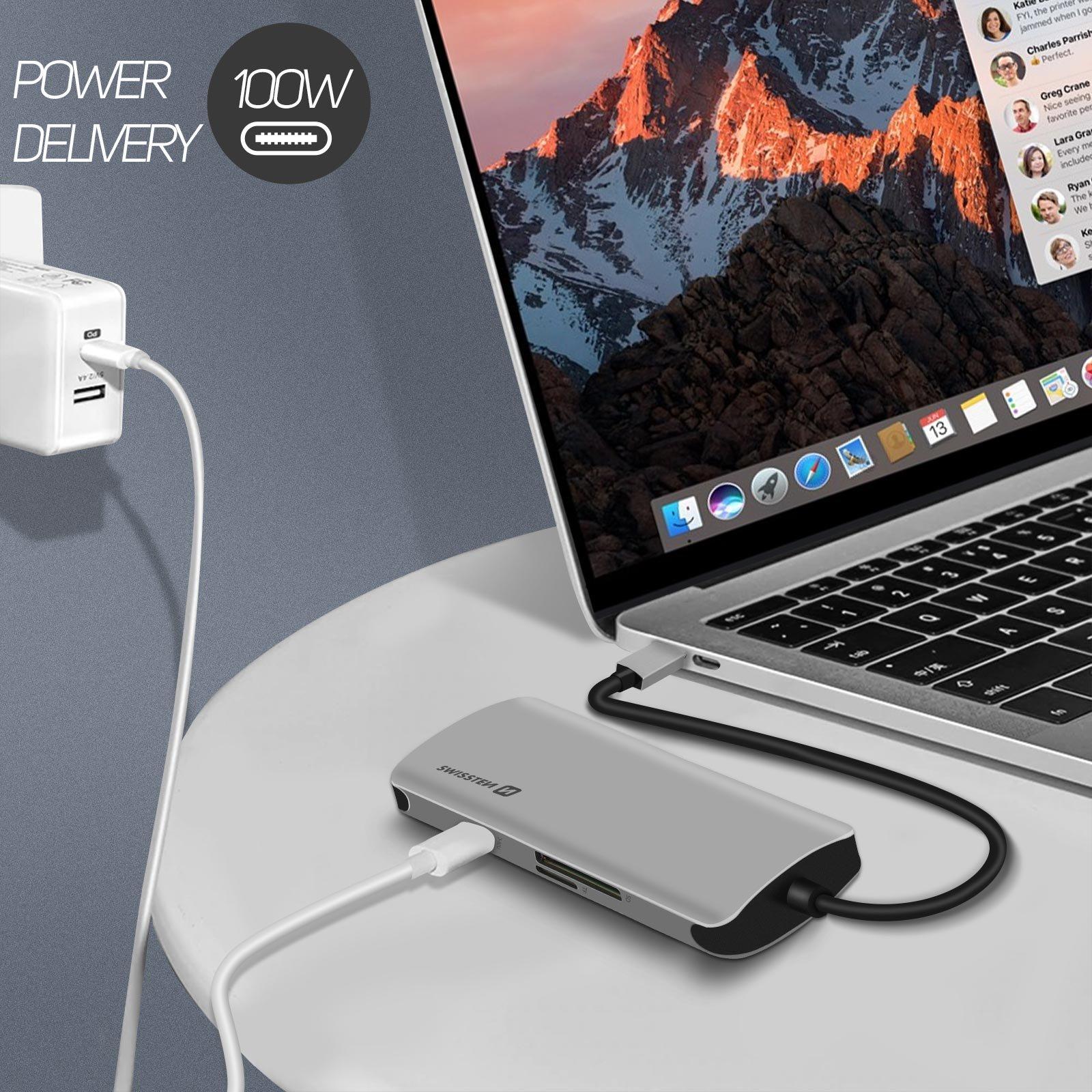 SWISSTEN  6-in-1 USB-C Hub by Swissten Grau 