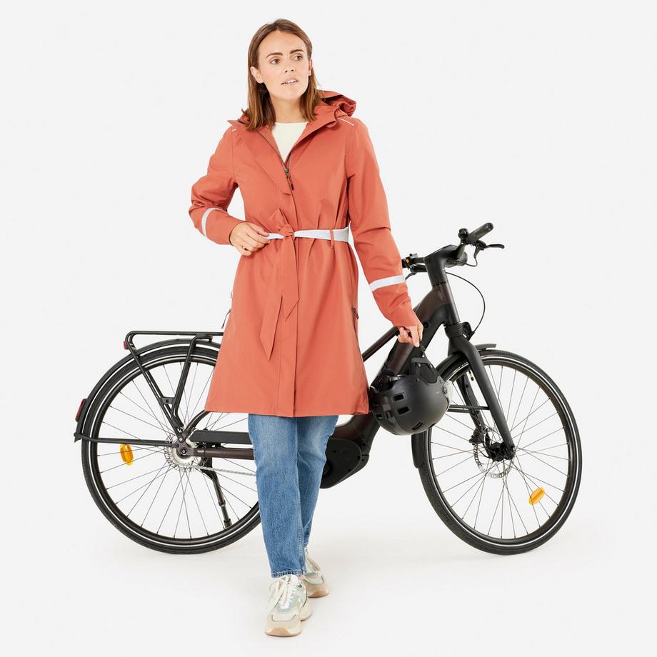 BTWIN  Parka femme imperméable - vélo ville polyester 