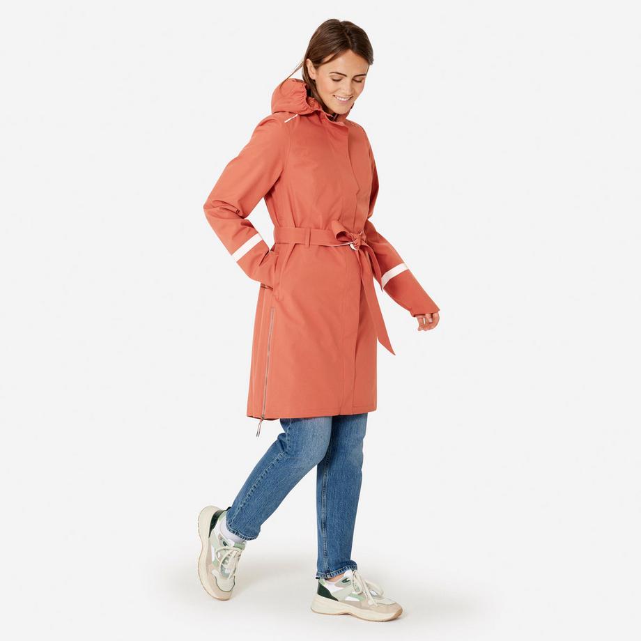 BTWIN  Parka femme imperméable - vélo ville polyester 