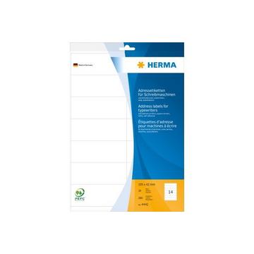 HERMA Adressetiketten 105×42mm 4442 weiss 280 Stück