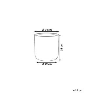 Beliani Blumenkübel aus Lehm-Faser-Mischung Modern MESSENE  