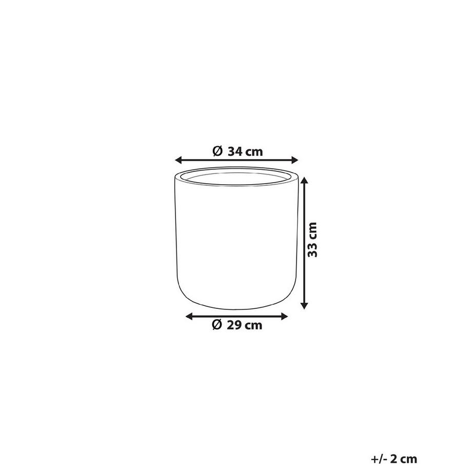 Beliani Blumenkübel aus Lehm-Faser-Mischung  MESSENE  