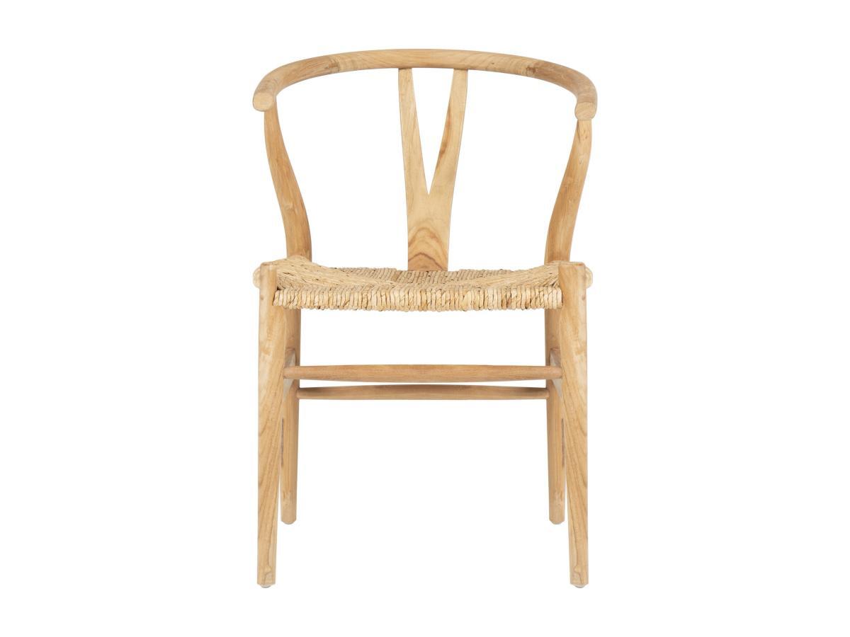 Vente-unique Chaise en teck et paille - Naturel - POGIANA  