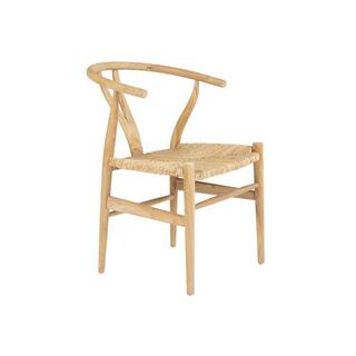 Vente-unique Chaise en teck et paille - Naturel - POGIANA  