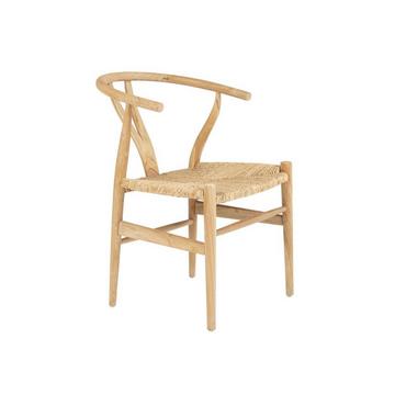 Chaise en teck et paille - Naturel - POGIANA