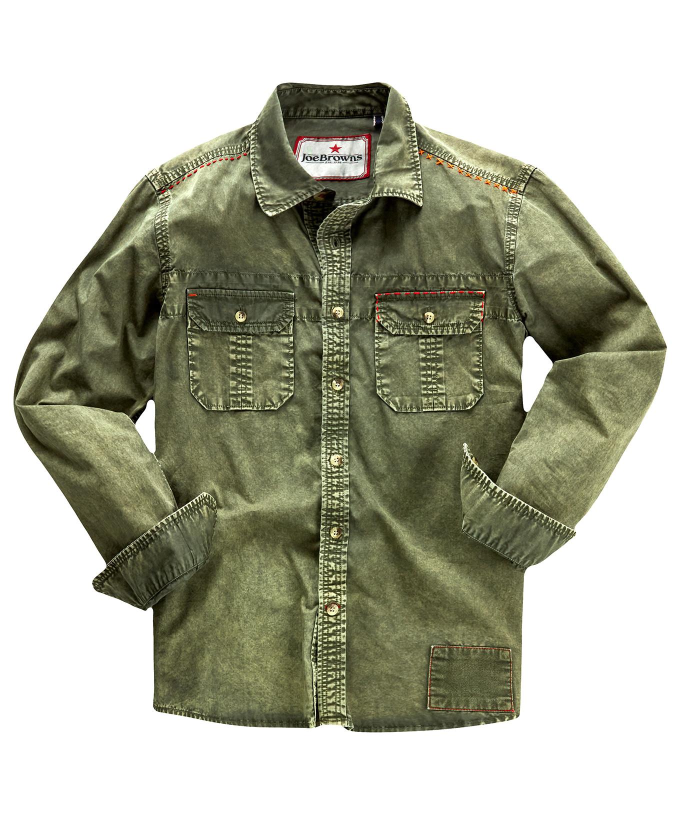 Joe Browns  Khaki-Hemd mit Acid Wash 