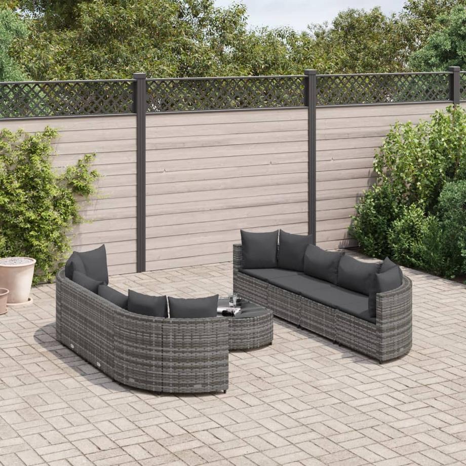 VidaXL set salotto da giardino Polirattan  