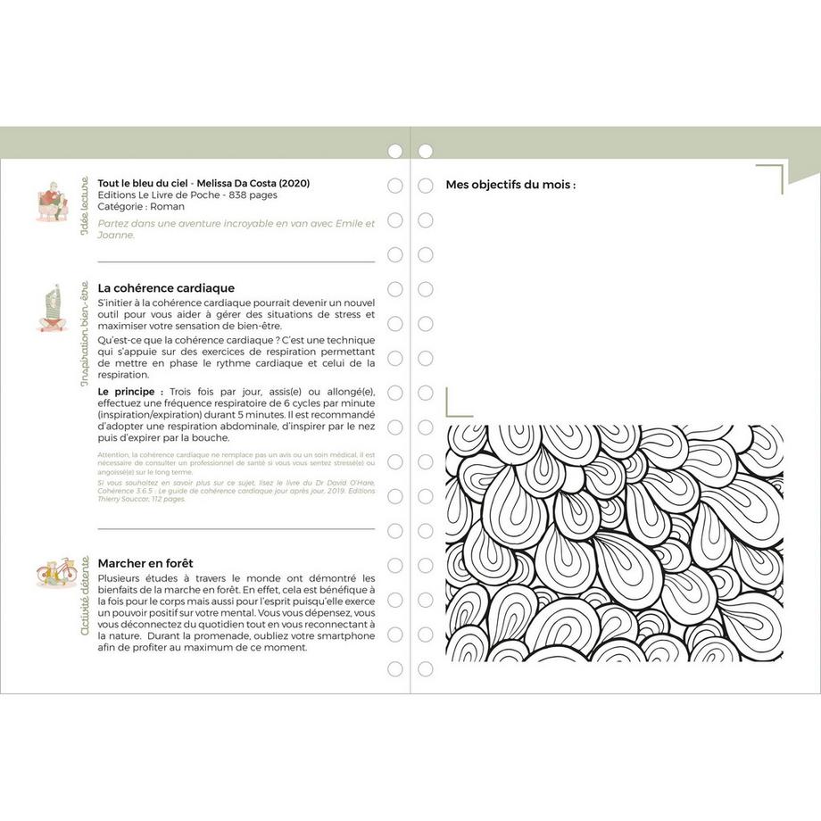 QUO-VADIS Quo Vadis - Agenda perpetua - Spiralata - Settimana Orizzontale - Francese - Eterny - Multicolore - Permanente - 15x21 cm - Carta Cl airefontaine Bianca - Prodotto in Francia  