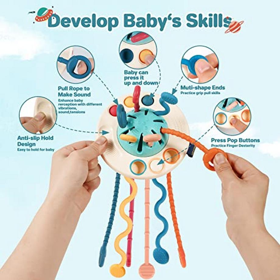 Activity-board  Motorikspielzeug zum Aufhängen, Sinnesspielzeug, Lernspiele für Babys 