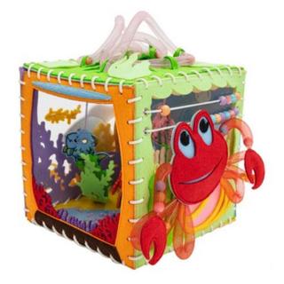 Montessori  MOTRICITÉ - LIVRE DOUX - Planche sensorielle - Wonder Cube Aquarium 