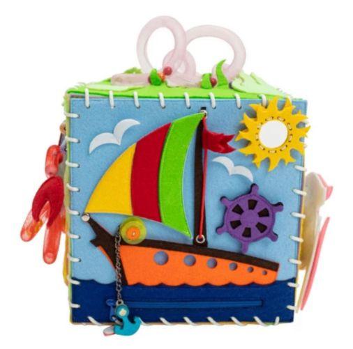 Montessori  MOTRICITÉ - LIVRE DOUX - Planche sensorielle - Wonder Cube Aquarium 