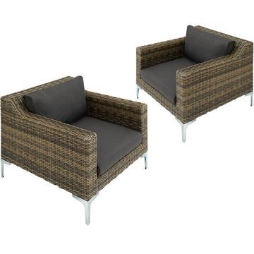 Set modulare in rattan Villanova 5 2 posti alluminio