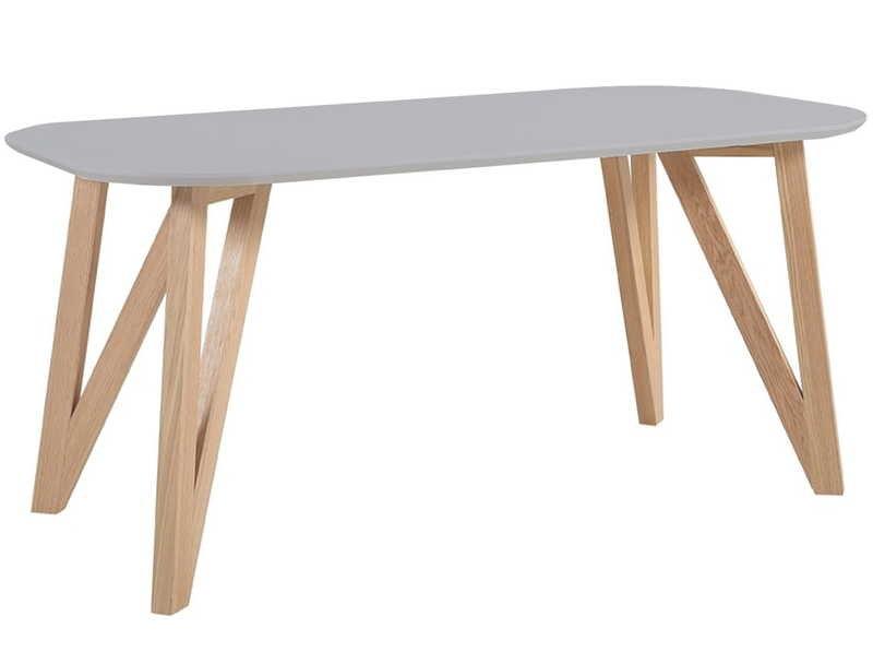 mutoni Table à manger 160x90x76cm chêne gris  