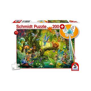 Schmidt  Puzzle Feen im Wald, inkl. Feenstab (200Teile) 