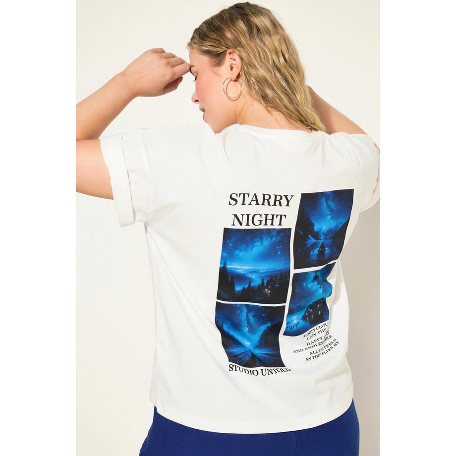 Studio Untold Maglia oversize stampa posteriore girocollo mezze maniche  