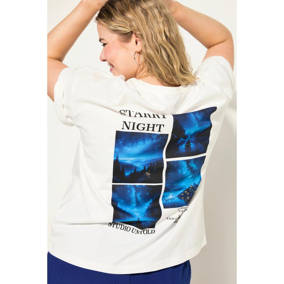 Studio Untold Maglia oversize stampa posteriore girocollo mezze maniche  