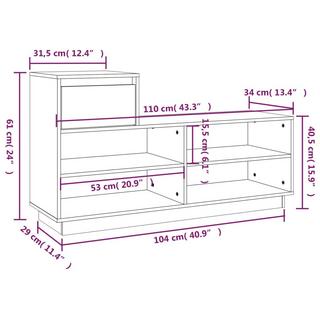 VidaXL Schuhschrank kiefernholz  