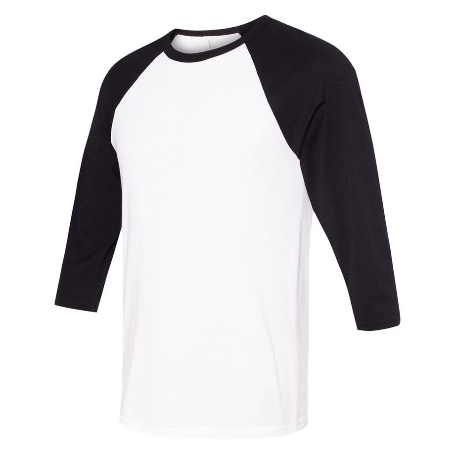 Bella + Canvas Canvas T-Shirt de baseball manches 3/4  