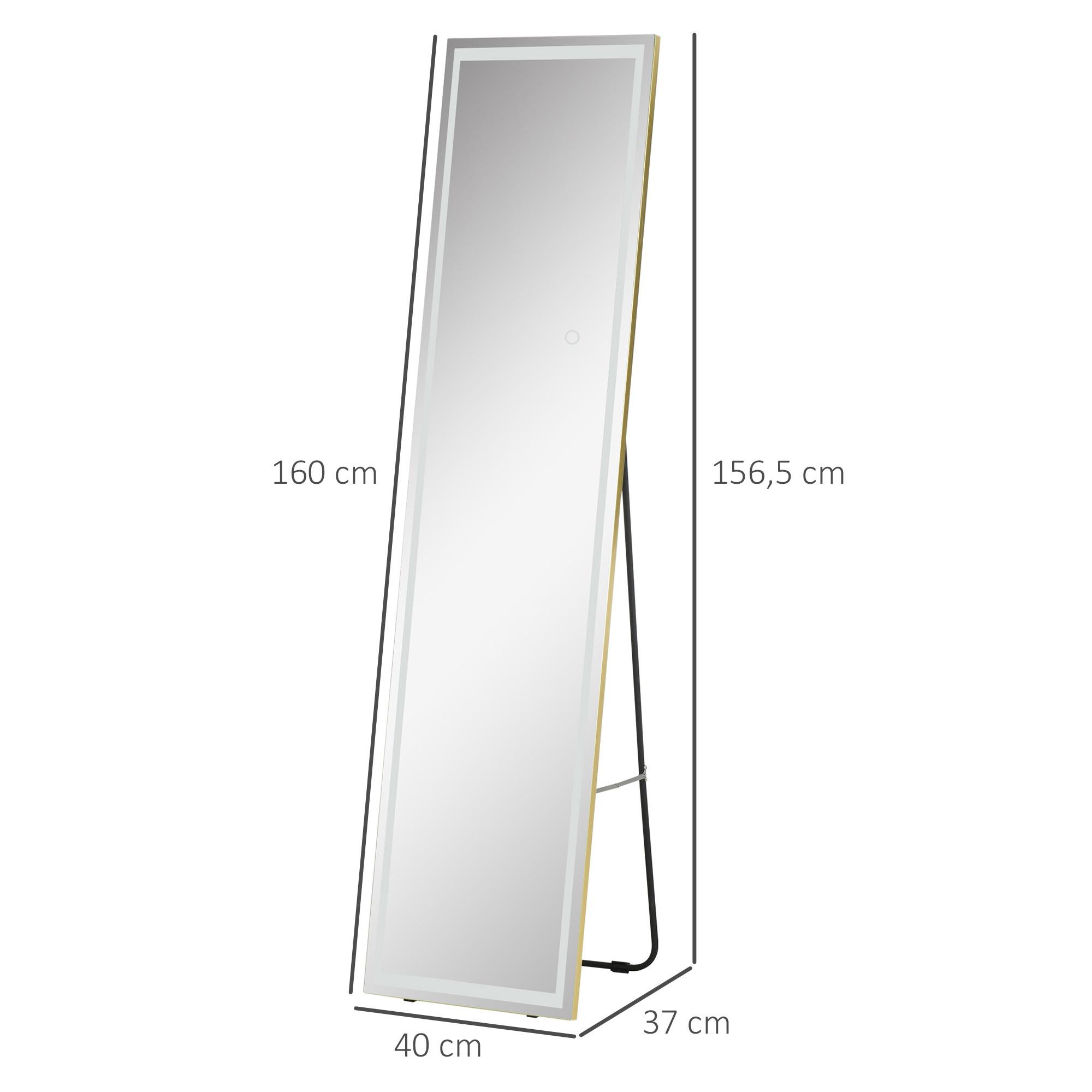 HOMCOM Miroir sur pied  