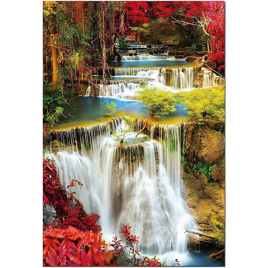 Educa  Puzzle Wasserfall im Wald (1000Teile) 