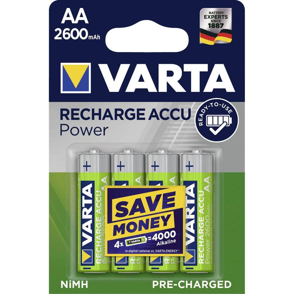 VARTA  Batterie ricaricabili Ni-MH AA | 1,2 V DC | 2500 mAh | Scheda da 4 blister 